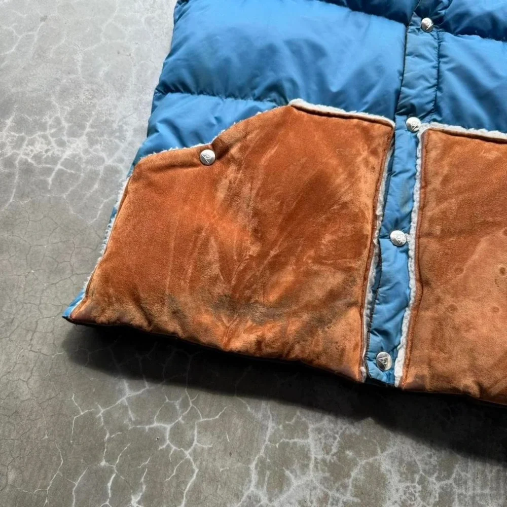 Vintage 70's GERRY down suede puffer vest large